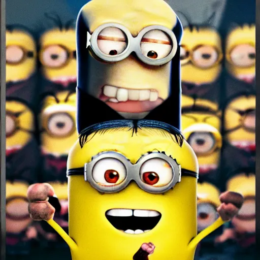 Image similar to fight club movie with minions