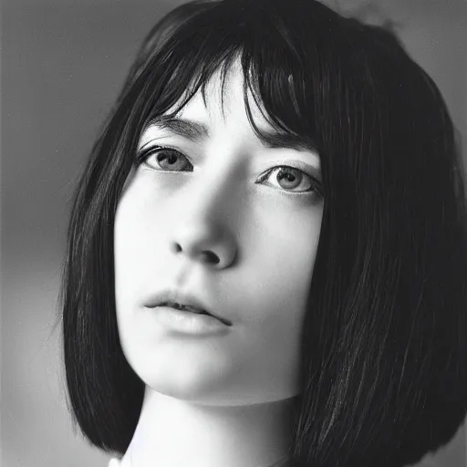 Image similar to “portrait of Mikasa Ackerman, by Radoslaw Pujan and Larry Woodmann, highly realistic”