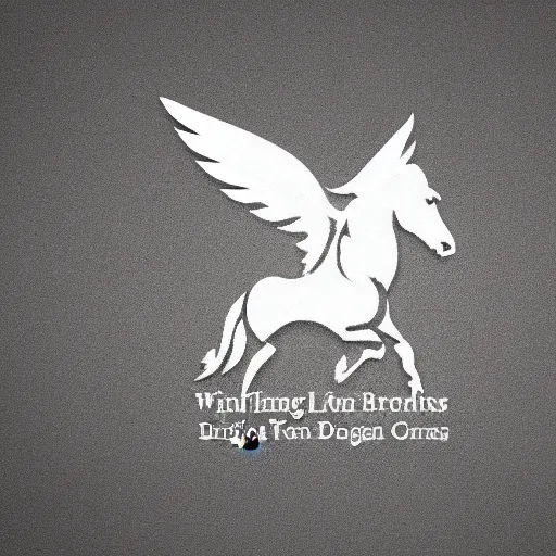 Prompt: a elegant simple logo containing a winged pegasus. the logo belongs to a large billion dollar hedge fund. from 9 9 designs