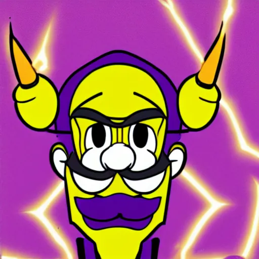 Prompt: Waluigi, flash photography