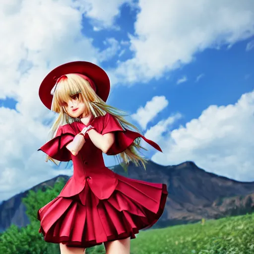 Prompt: flandre scarlet from touhou if she was a real person