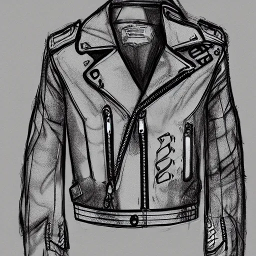 Image similar to cybperpunk jacket sketch sketch