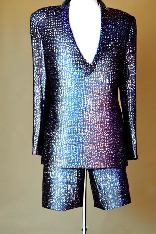 Image similar to psychedelic fashion business suit minimalist 1 9 2 0 s shimmering pattern textile business suit uniform