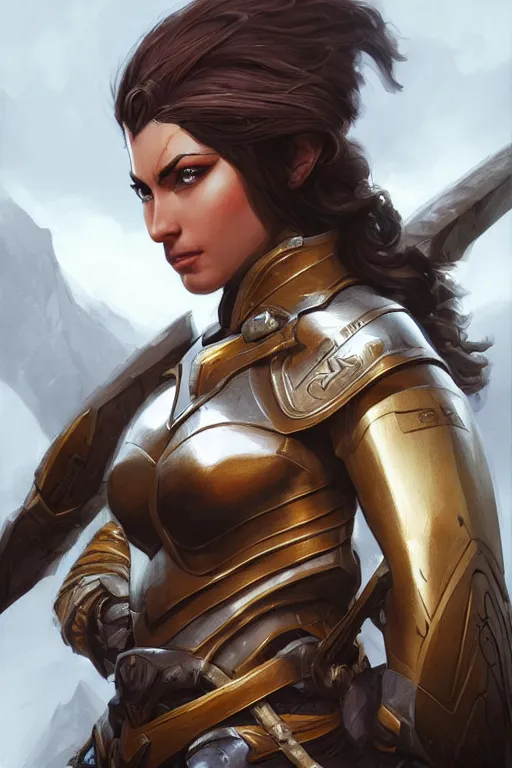 Image similar to amazon valkyrie athena, d & d, fantasy, portrait, highly detailed, headshot, digital painting, trending on artstation, concept art, sharp focus, illustration, art by artgerm and greg rutkowski and magali villeneuve