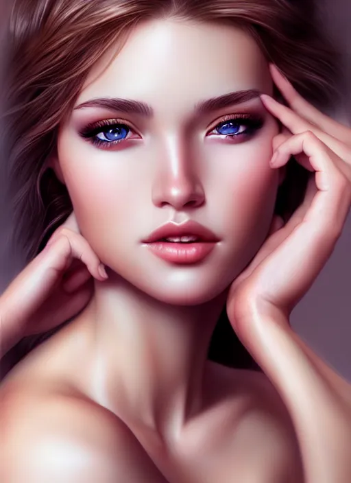 Image similar to a gorgeous female photo, professionally retouched, soft lighting, half body shot, realistic, smooth face, perfect eyes, symmetrical, wide angle, sharp focus on eyes, 8 k high definition, insanely detailed, intricate, elegant, art by artgerm