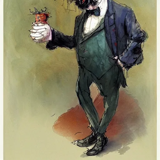 Image similar to the drunk french baron by peter de seve