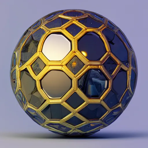 Image similar to tilt shift sphere ipercube huge light intricate reflection diffraction marble gold obsidian preraffaellite photography cut, octane, artstation render 8 k neon