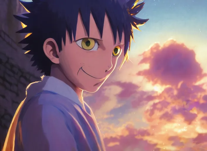 Image similar to highly detailed portrait of zatch bell, in my hero academia, stephen bliss, 8 k, unreal engine, fantasy art by greg rutkowski, loish, rhads, ferdinand knab, makoto shinkai and lois van baarle, ilya kuvshinov, rossdraws, tom bagshaw, global illumination, radiant light, detailed and intricate environment