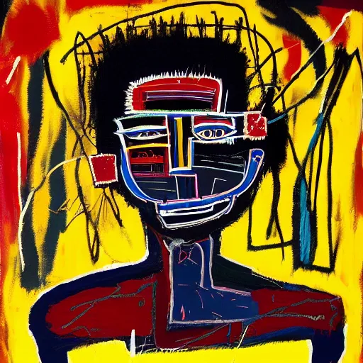 Image similar to A extremely highly detailed majestic hi-res beautiful immaculate head and shoulders painting of a strong black african man by Jean-Michel Basquiat, 8k, high textures, hyper sharp, insanely detailed and intricate, super detailed, 4k HDR high quality