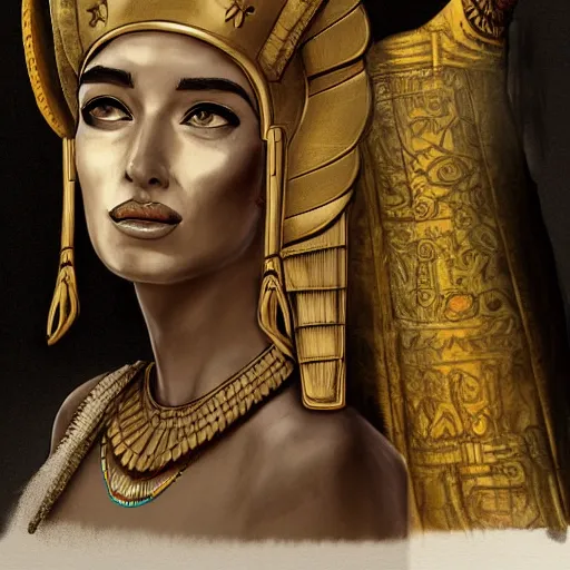 Prompt: a sketch drawing, cleopatra in our time by gabo mendoza, trending on artstation