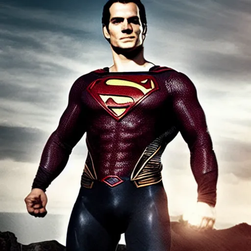 Image similar to portrait of henry cavill as omni - man