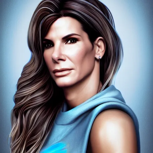 Image similar to hyperrealist portrait of sandra bullock as venus, fantasy art, photo realistic, dynamic lighting, artstation, poster, volumetric lighting, very detailed faces, 4 k, award winning