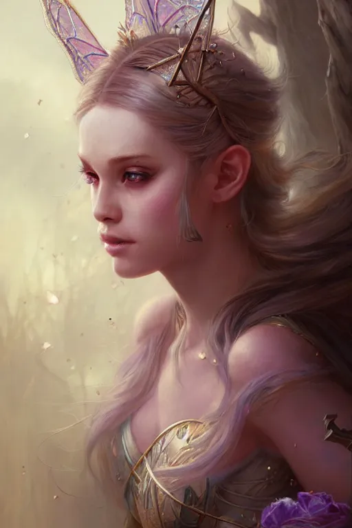 Image similar to fairy princess, highly detailed, d & d, fantasy, highly detailed, digital painting, trending on artstation, concept art, sharp focus, illustration, art by artgerm and greg rutkowski and magali villeneuve