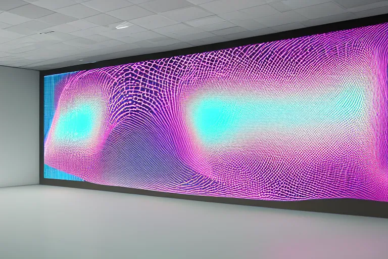 Image similar to futuristic display screens of complex visualized data