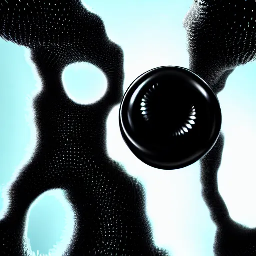 Prompt: Ferrofluid, programmable black goo, organic liquid metal, alien bioweapon