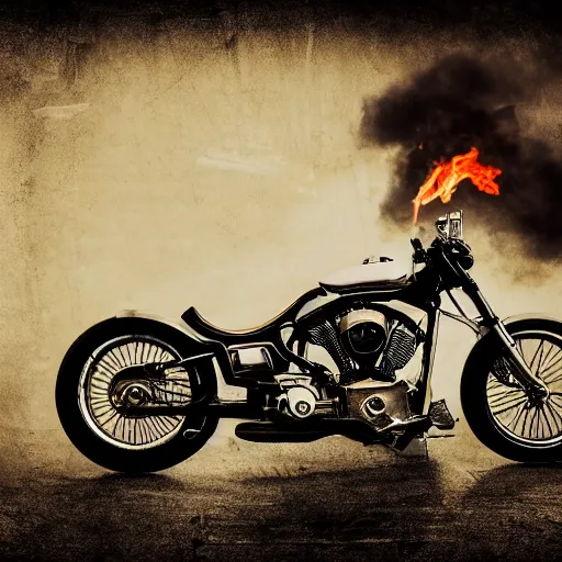 Prompt: angry white white on a chopper motorbike, shotgun, extreme detail, studio light, photorealistic, gritty, movie still, cinematic, fire, smoke, soft focus, well edited, 8 k, sunglasses, atmospheric, dark, leather jacket