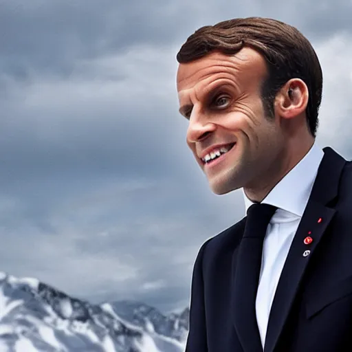 Prompt: emmanuel macron in les bronzes font du ski movie, full body shot, highly - detailed, sharp focus, award - winning