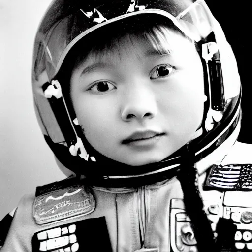 Prompt: portrait of the youngest spaceship pilot in the Earth Defense Force fleet, before her greatest battle. 0.000001