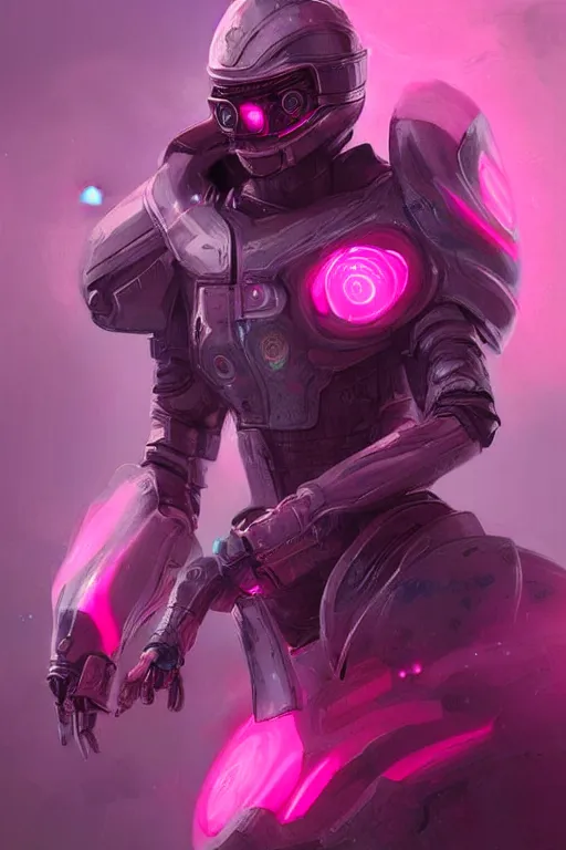 Prompt: Cybernetic Pink Vapor Armor, fantasy, magic, digital art by WLOP, highly detailed, illustration