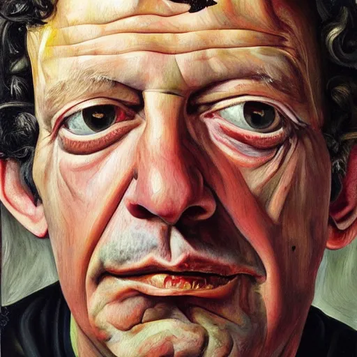 Image similar to high quality high detail painting by lucian freud, hd, dean ween, portrait