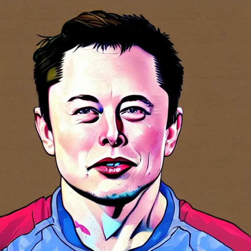 Image similar to Drawing of Elon Musk, Anime protagonist