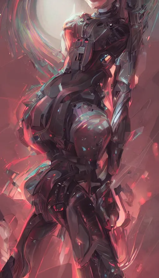 Prompt: techno artwork, by ross tran