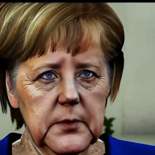 Image similar to screenshot from Angela Merkel in the last of us