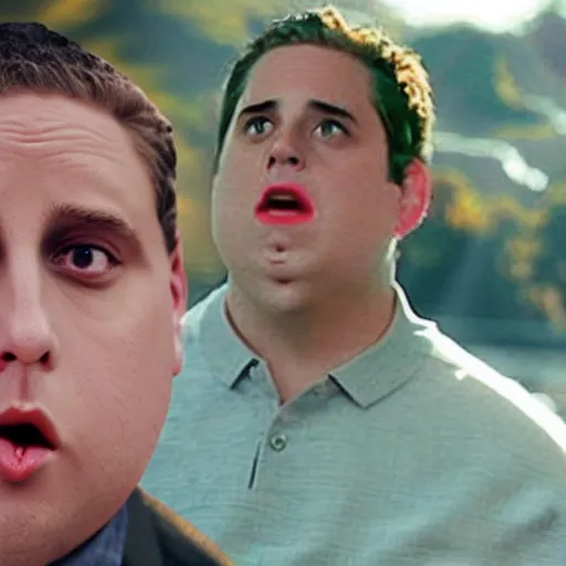 Prompt: a hill with the face of jonah hill