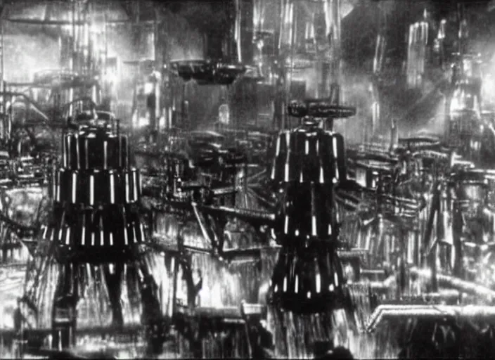 Image similar to scene from the 1917 science fiction film Metropolis