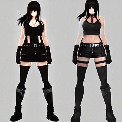 Image similar to concept art of alternate outfit for tifa lockhart, trending on artstation