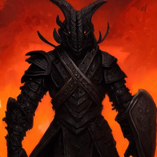 Image similar to digital art painting of a black dragonborn!!! wearing wizard robes!!!, dnd portrait painted by craig mullins and gaston bussiere and greg rutkowski