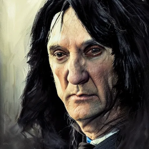 Prompt: chewbacca severus snape by jeremy mann, mixing, fusing