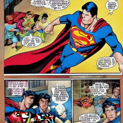 Image similar to superman destroying a hospital full of kids