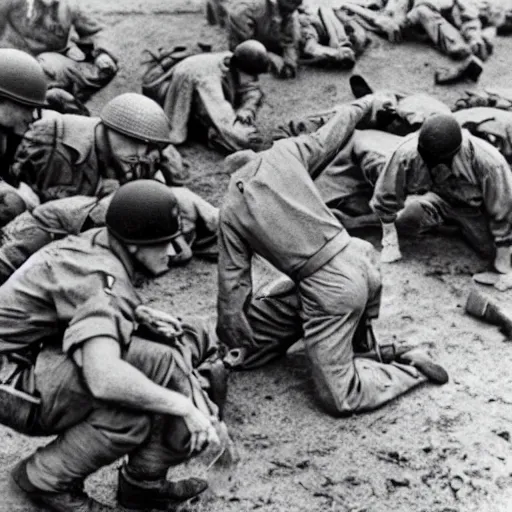 Image similar to ww 2 american officer executing prisoners of war