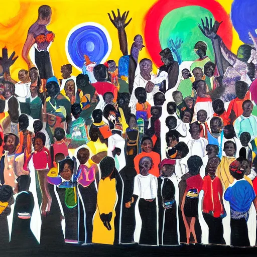 Image similar to a messy painting of black unity.