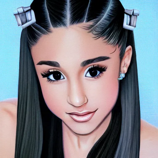 Image similar to portrait of ariana grande by thom ang