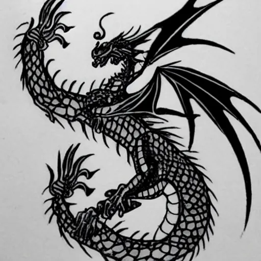 Image similar to a dragon tattoo