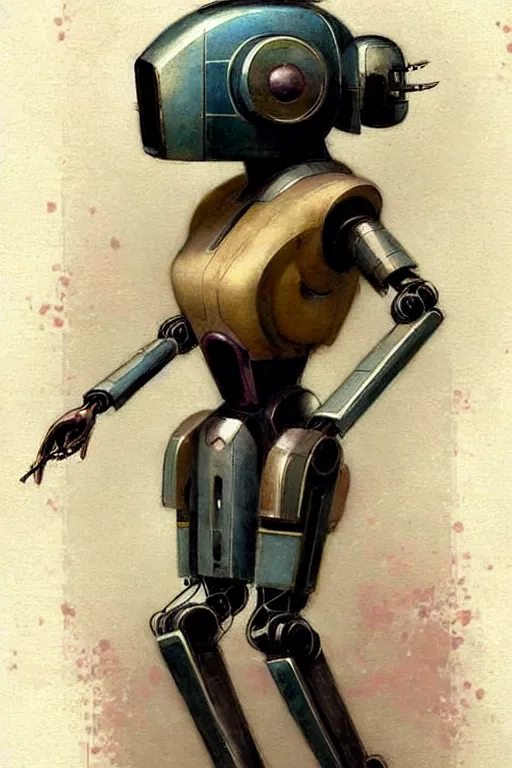 Image similar to (((((2050s art deco servant android robot pirate wench art art deco art deco art deco art deco. muted colors.))))) by Jean-Baptiste Monge !!!!!!!!!!!!!!!!!!!!!!!!!!!