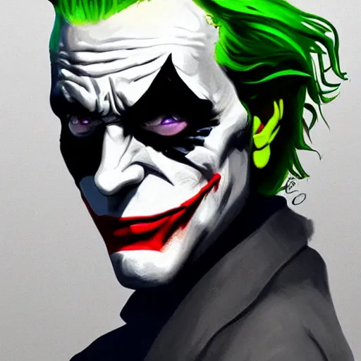 Image similar to the joker with the batman mask, digital painting, amazing detail, artstation, cgsociety