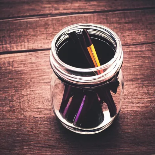 Image similar to a pen in a jar