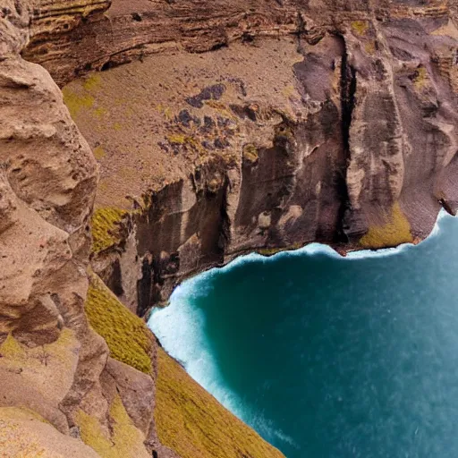 Image similar to Petra on the wall of a cliff face on the north coast of Iceland