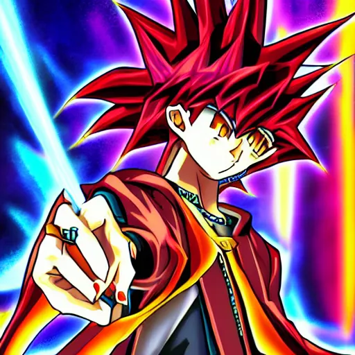 Prompt: yugioh digital art