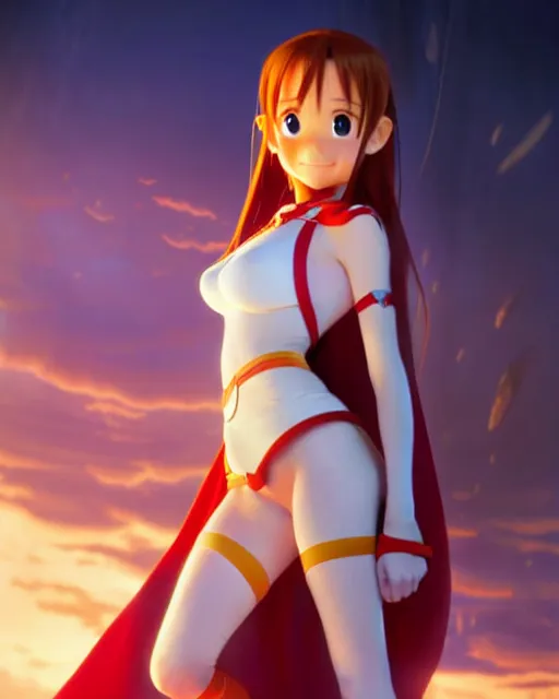 Image similar to pixar movie still photo of asuna from sao, hot asuna by a - 1 pictures, by greg rutkowski, gil elvgren, enoch bolles, glossy skin, pearlescent, anime, maxim magazine, very coherent