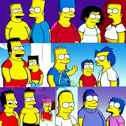 Prompt: family guy simpsons peter griffin and bart simpson sonic style comic