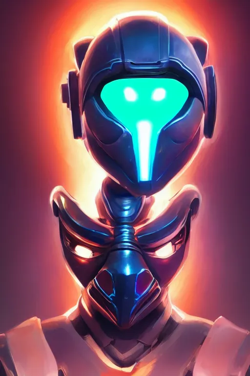 Image similar to epic mask helmet robot ninja portrait stylized as fornite style game design fanart by concept artist gervasio canda, behance hd by jesper ejsing, by rhads, makoto shinkai and lois van baarle, ilya kuvshinov, rossdraws global illumination radiating a glowing aura global illumination ray tracing hdr render in unreal engine 5