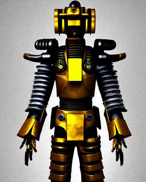 Image similar to the cyberpunk samurai made out of silky pearl smoke, cyrax cyberpunk steampunk robot 3 d digital art