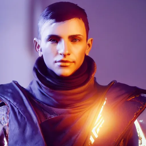 Prompt: painting portrait of an warlock in destiny 2, unreal engine, hyper detailed