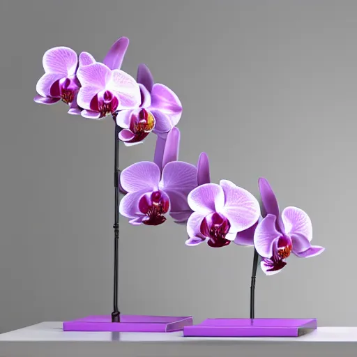 Prompt: orchid light lilac tones glass work, realistic, hdr light, hyperrealisim