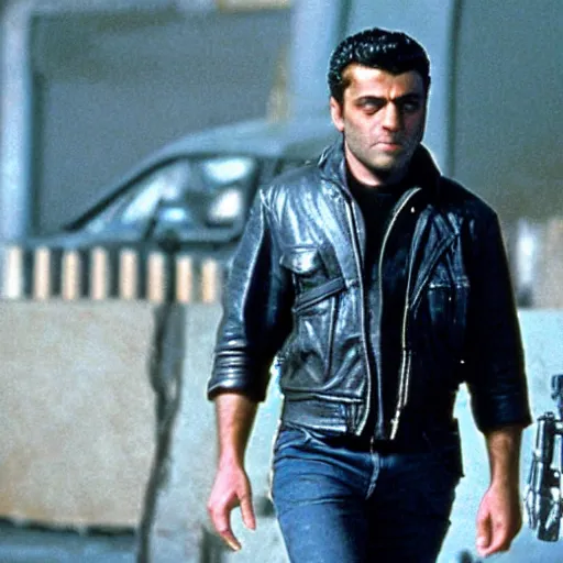 Image similar to oscar isaac in terminator 2