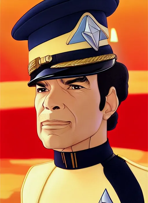 Prompt: cute star trek officer colonel gaddafi, natural lighting, path traced, highly detailed, high quality, digital painting, by don bluth and ross tran and studio ghibli and alphonse mucha, artgerm